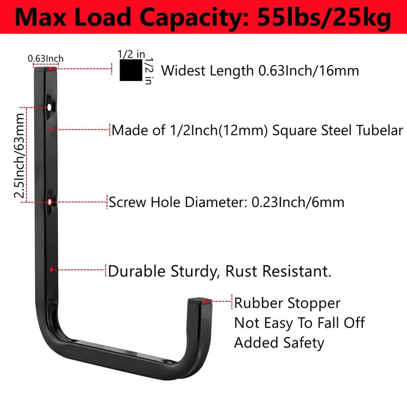 Heavdace Garage Storage Hook  6.3 Inch Heavy Duty Wall Mount Utility Hanger - Image 3